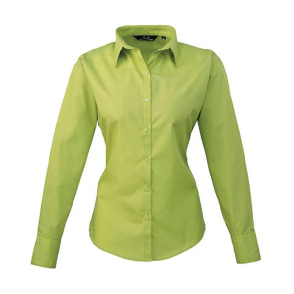 Premier Workwear Women´s Poplin Long Sleeve Blouse Lime 6XL