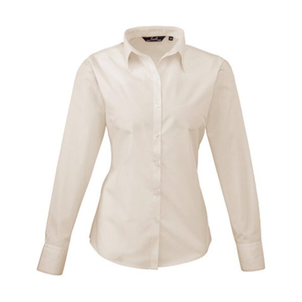 Premier Workwear Women´s Poplin Long Sleeve Blouse Natural 6XL