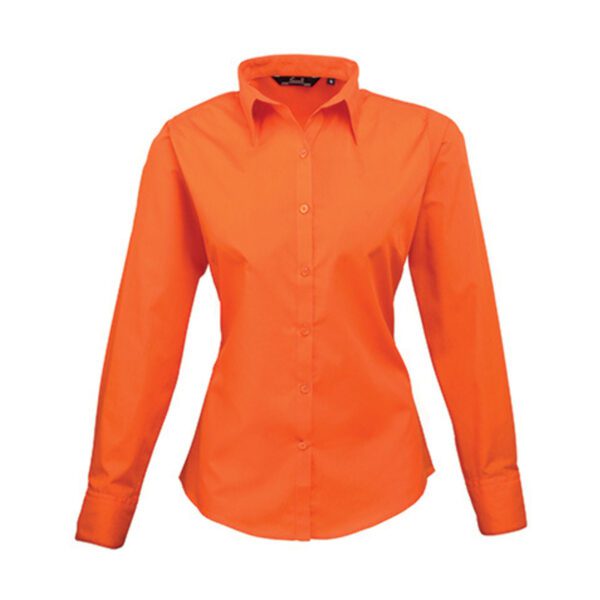 Premier Workwear Women´s Poplin Long Sleeve Blouse Orange 6XL