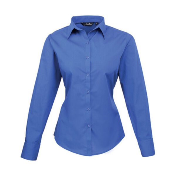 Premier Workwear Women´s Poplin Long Sleeve Blouse Royal 6XL