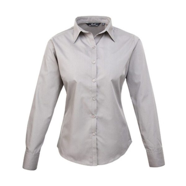 Premier Workwear Women´s Poplin Long Sleeve Blouse Silver 6XL