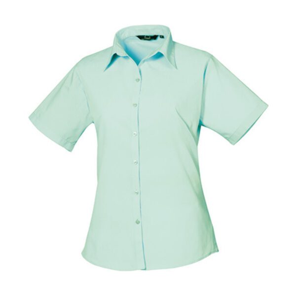 Premier Workwear Women´s Poplin Short Sleeve Blouse Aqua 6XL