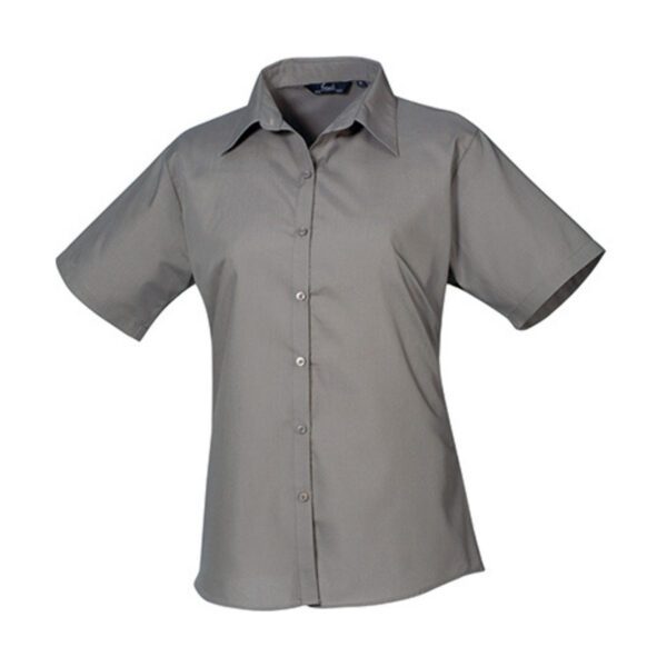 Premier Workwear Women´s Poplin Short Sleeve Blouse Dark Grey 6XL