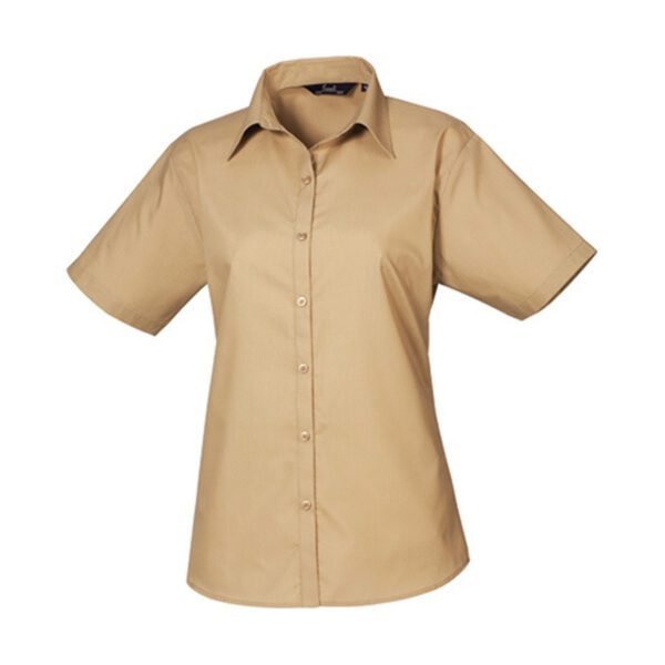 Premier Workwear Women´s Poplin Short Sleeve Blouse Khaki 6XL