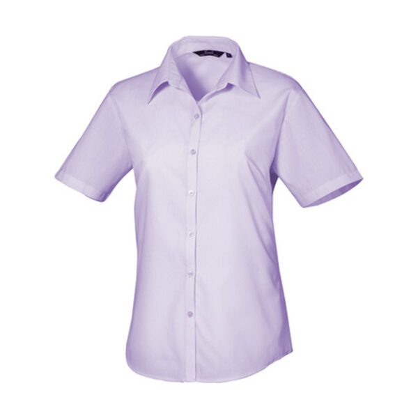 Premier Workwear Women´s Poplin Short Sleeve Blouse Lilac 6XL