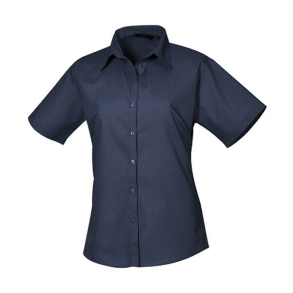 Premier Workwear Women´s Poplin Short Sleeve Blouse Navy 6XL