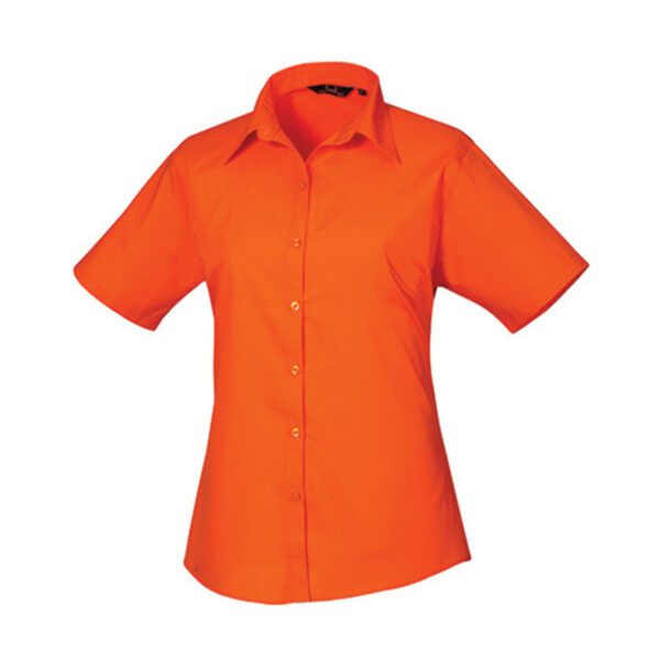 Premier Workwear Women´s Poplin Short Sleeve Blouse Orange 6XL