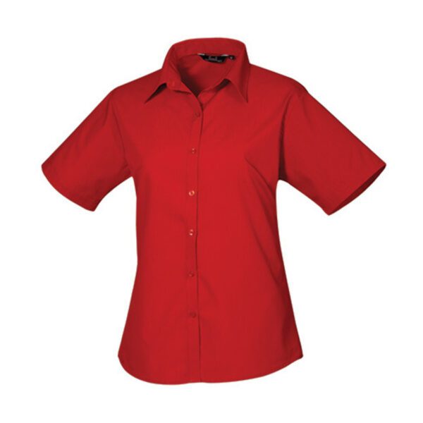 Premier Workwear Women´s Poplin Short Sleeve Blouse Red 6XL