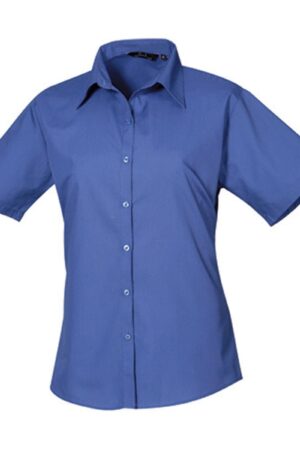 Premier Workwear Women´s Poplin Short Sleeve Blouse Royal 6XL