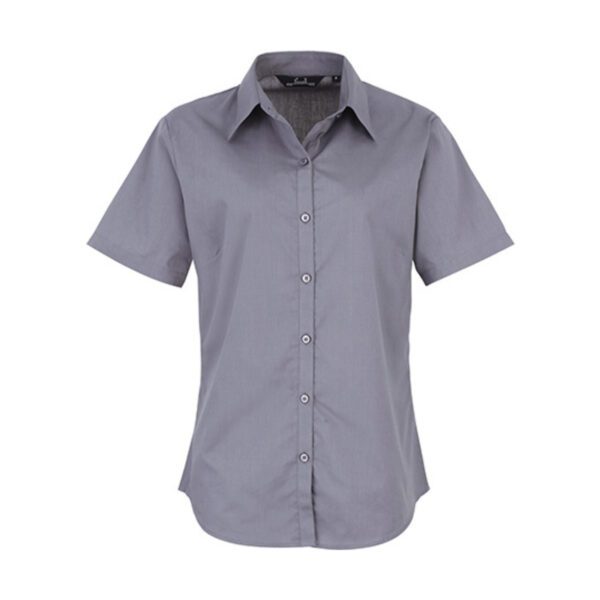 Premier Workwear Women´s Poplin Short Sleeve Blouse Steel 6XL