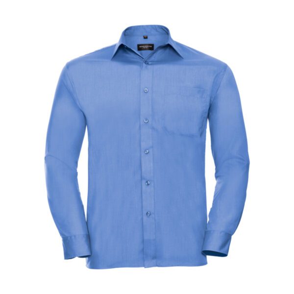 Russel Men's Longsleeve Classic Polycotton Poplin Shirt Corporate Blue 4XL