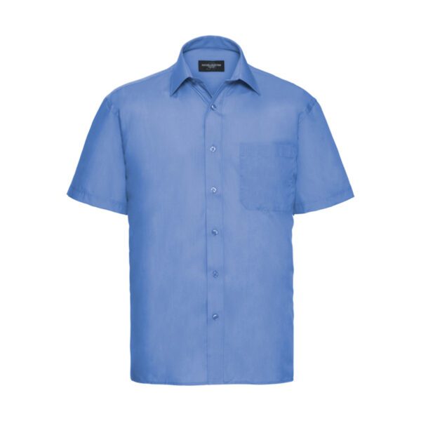 Russel Men's Shortsleeve Classic Polycotton Poplin Shirt Corporate Blue 4XL