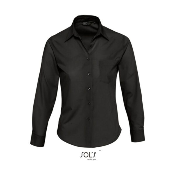 Sol's Popeline-Blouse Executive Long Sleeve Black 3XL