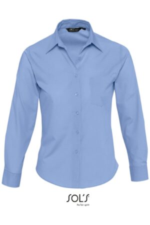 Sol's Popeline-Blouse Executive Long Sleeve Middle Blue 3XL