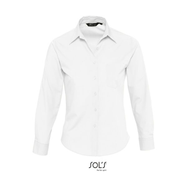 Sol's Popeline-Blouse Executive Long Sleeve White 3XL