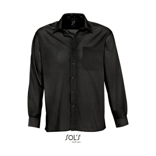 Sol's Popeline-Shirt Baltimore Long Sleeve Black 4XL