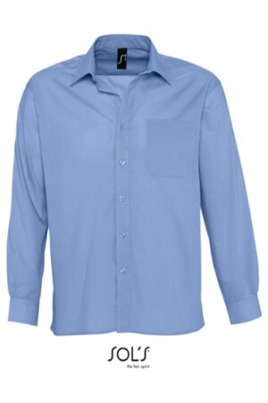 Sol's Popeline-Shirt Baltimore Long Sleeve Middle Blue 4XL