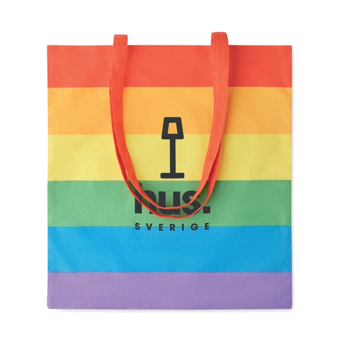 Regenboog tas met lange hengsels (200 gr/m) - Afbeelding 2