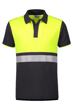 Santino Poloshirt Hamburg Graphite Fluor Yellow XXL