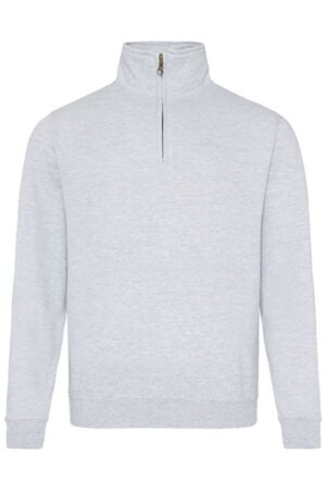 Just Hoods Sophomore 1/4 Zip Sweat Heather Grey XXL