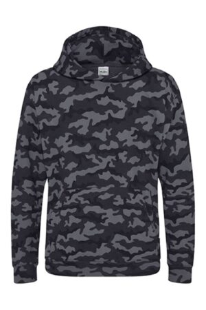 Just Hoods Kids Camo Hoodie Black Camo 12-13 jaar (152-158)