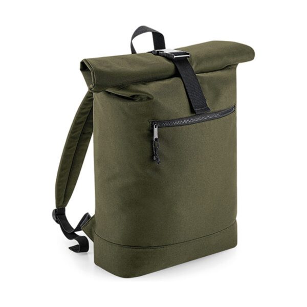 BagBase Recycled Roll-Top Backpack Military Green