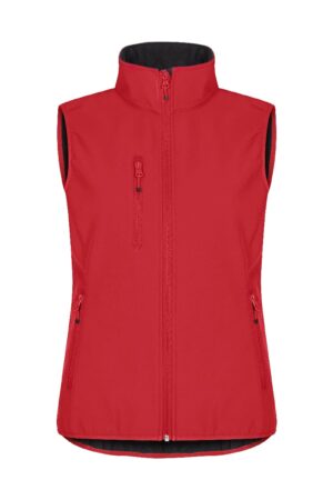Clique Classic Softshell Vest Lady rood XXL