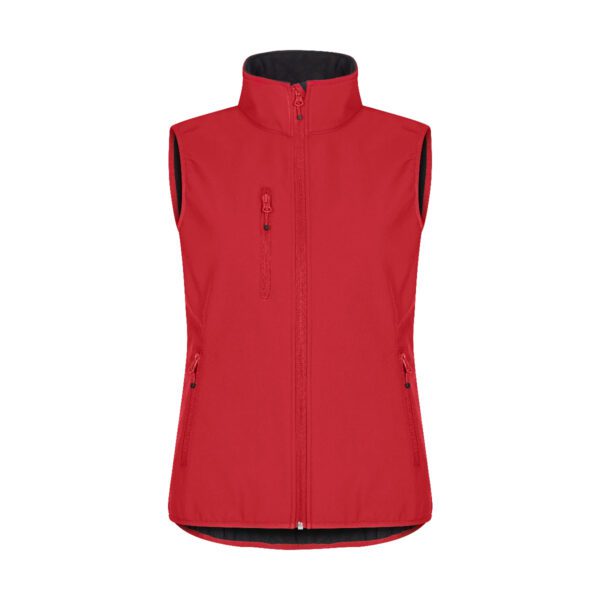 Clique Classic Softshell Vest Lady rood XXL