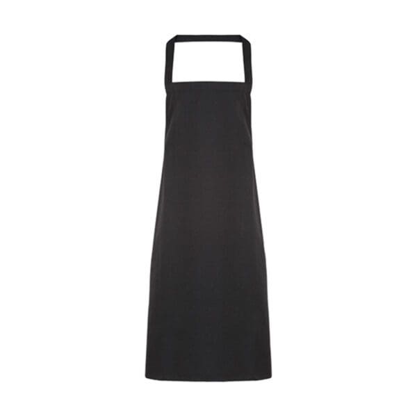 Premier Workwear 100% Organic Cotton Bib Apron (No Pocket) Black ONE SIZE