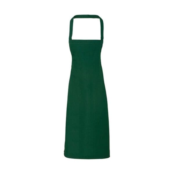 Premier Workwear 100% Organic Cotton Bib Apron (No Pocket) Bottle (ca. Pantone 560) ONE SIZE