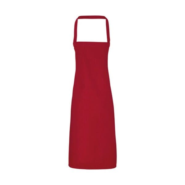 Premier Workwear 100% Organic Cotton Bib Apron (No Pocket) Burgundy (ca. Pantone 216) ONE SIZE