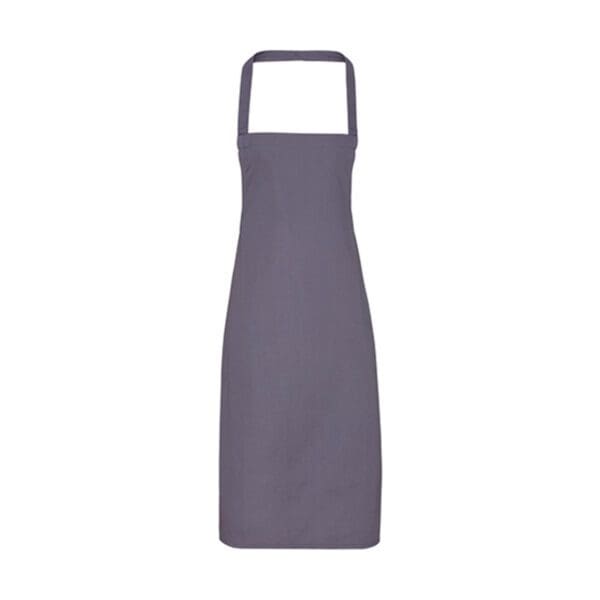 Premier Workwear 100% Organic Cotton Bib Apron (No Pocket) Dark Grey (ca. Pantone 431) ONE SIZE