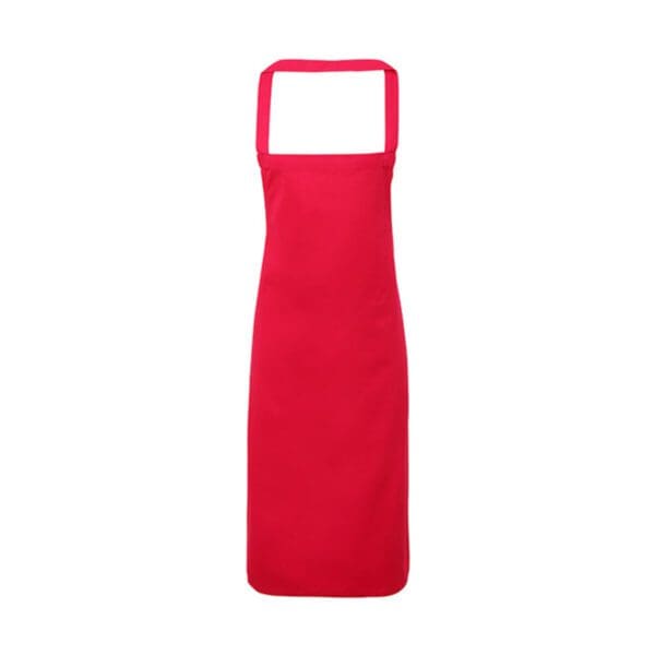 Premier Workwear 100% Organic Cotton Bib Apron (No Pocket) Hot Pink (ca. Pantone 214c) ONE SIZE