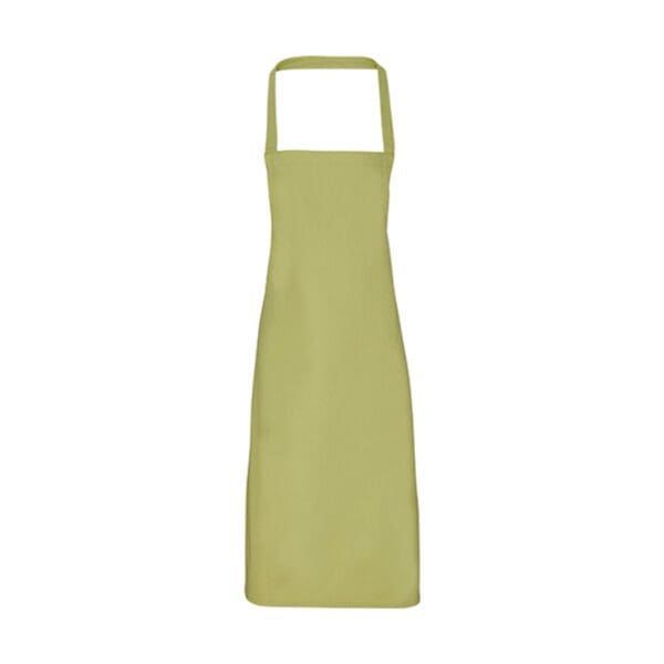 Premier Workwear 100% Organic Cotton Bib Apron (No Pocket) Lime (ca. Pantone 382) ONE SIZE