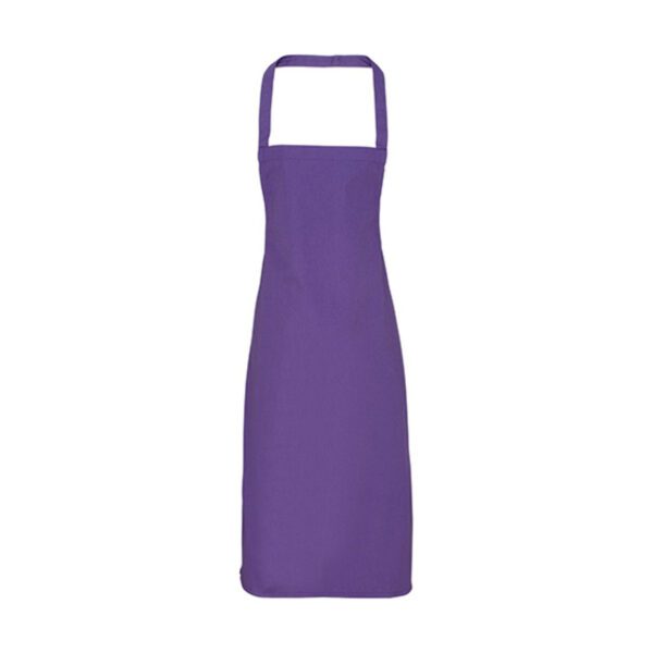 Premier Workwear 100% Organic Cotton Bib Apron (No Pocket) Purple (ca. Pantone 269) ONE SIZE