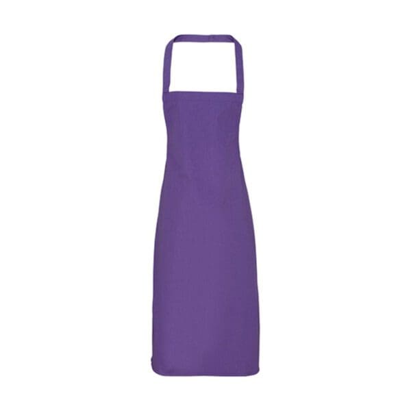 Premier Workwear 100% Organic Cotton Bib Apron (No Pocket) Purple (ca. Pantone 269) ONE SIZE