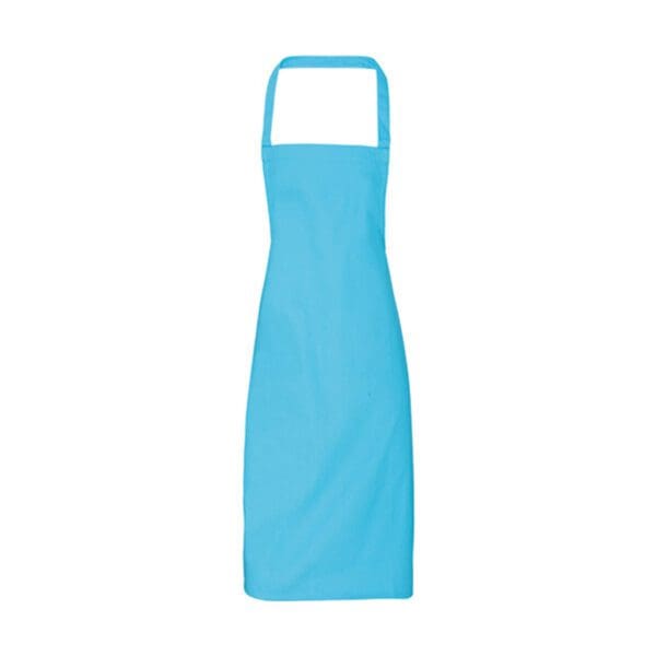 Premier Workwear 100% Organic Cotton Bib Apron (No Pocket) Turquoise (ca. Pantone 312) ONE SIZE