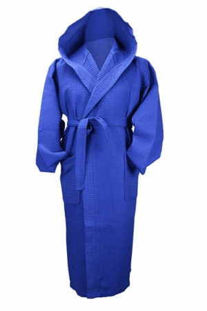 Waffle Bathrobe met capuchon (badjas)