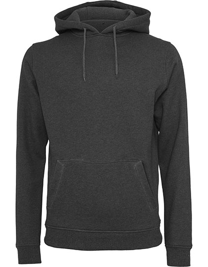 Build Your Brand Heavy Hoody Charcoal (Heather) XS