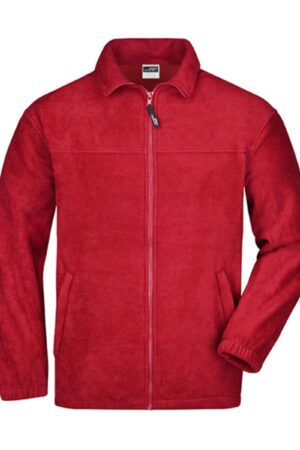 James & Nicholson Full-Zip Fleece Red 4XL