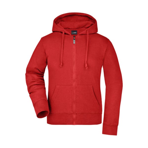 James & Nicholson Ladies´ Hooded Jacket Red XXL