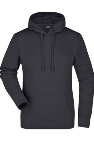 James & Nicholson Ladies´ Hooded Sweat Black XXL