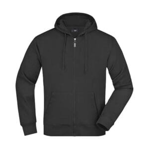 James & Nicholson Men´s Hooded Jacket Black 3XL