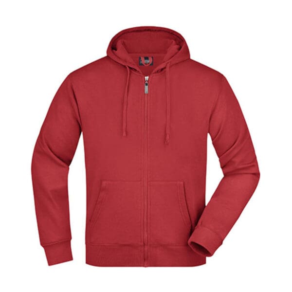 James & Nicholson Men´s Hooded Jacket Red 3XL