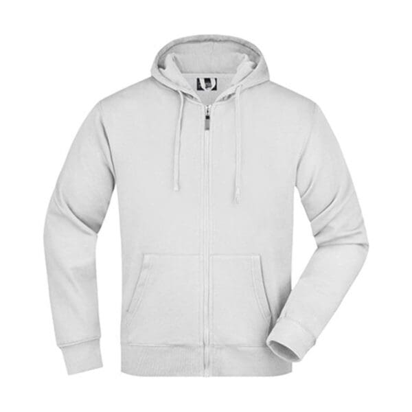 James & Nicholson Men´s Hooded Jacket White 3XL