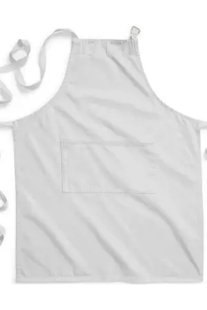 Westford Mill FairTrade Cotton Adult Craft Apron Light Grey ONE SIZE