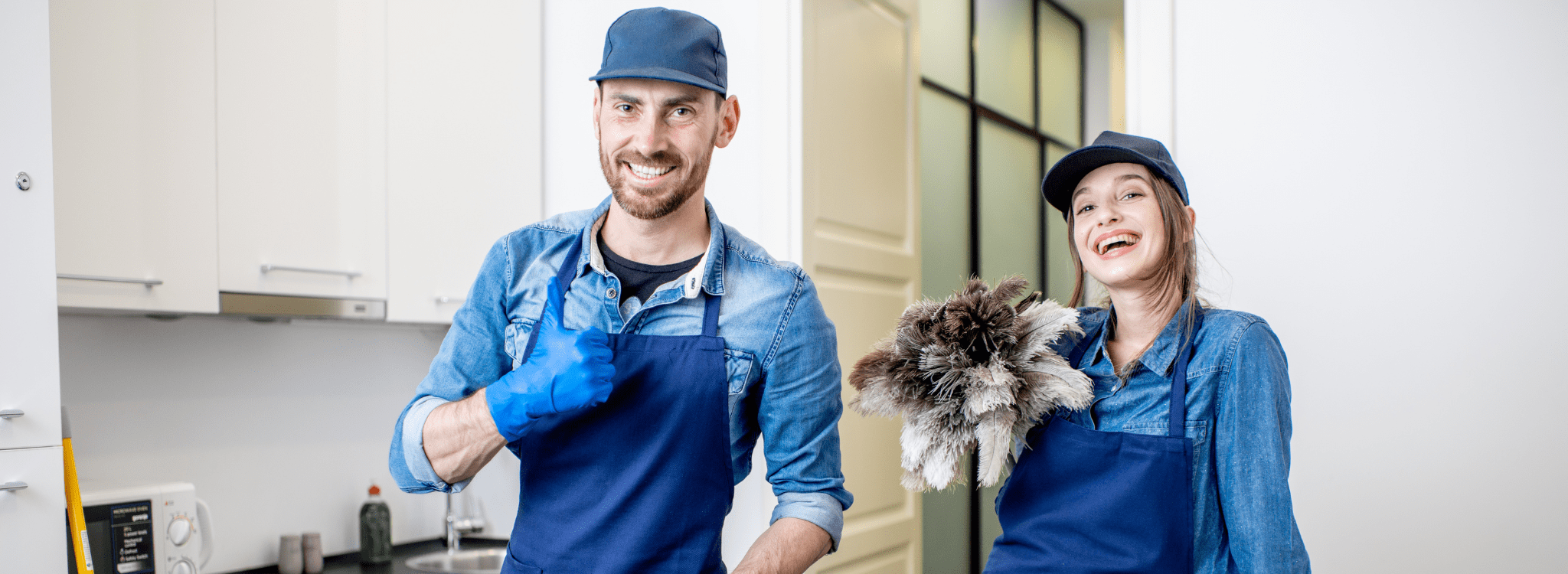 Schoonmaakkleding bedrukken?