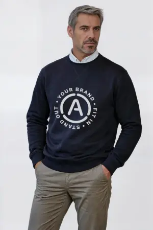 Ribbed Interlock Crew Neck